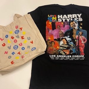 Harry Styles love on tour tote and tshirt bundle